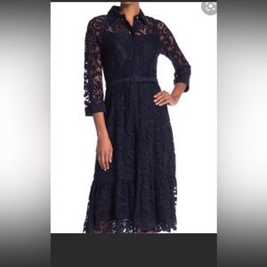 Nanette Lenore, black lace dress, zize 4
